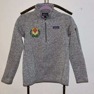 Patagonia Chi Omega Gray Quarter Zip Pullover